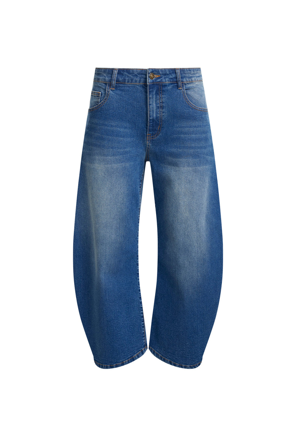 Cropped Flare Cotton-Poly Trousers
