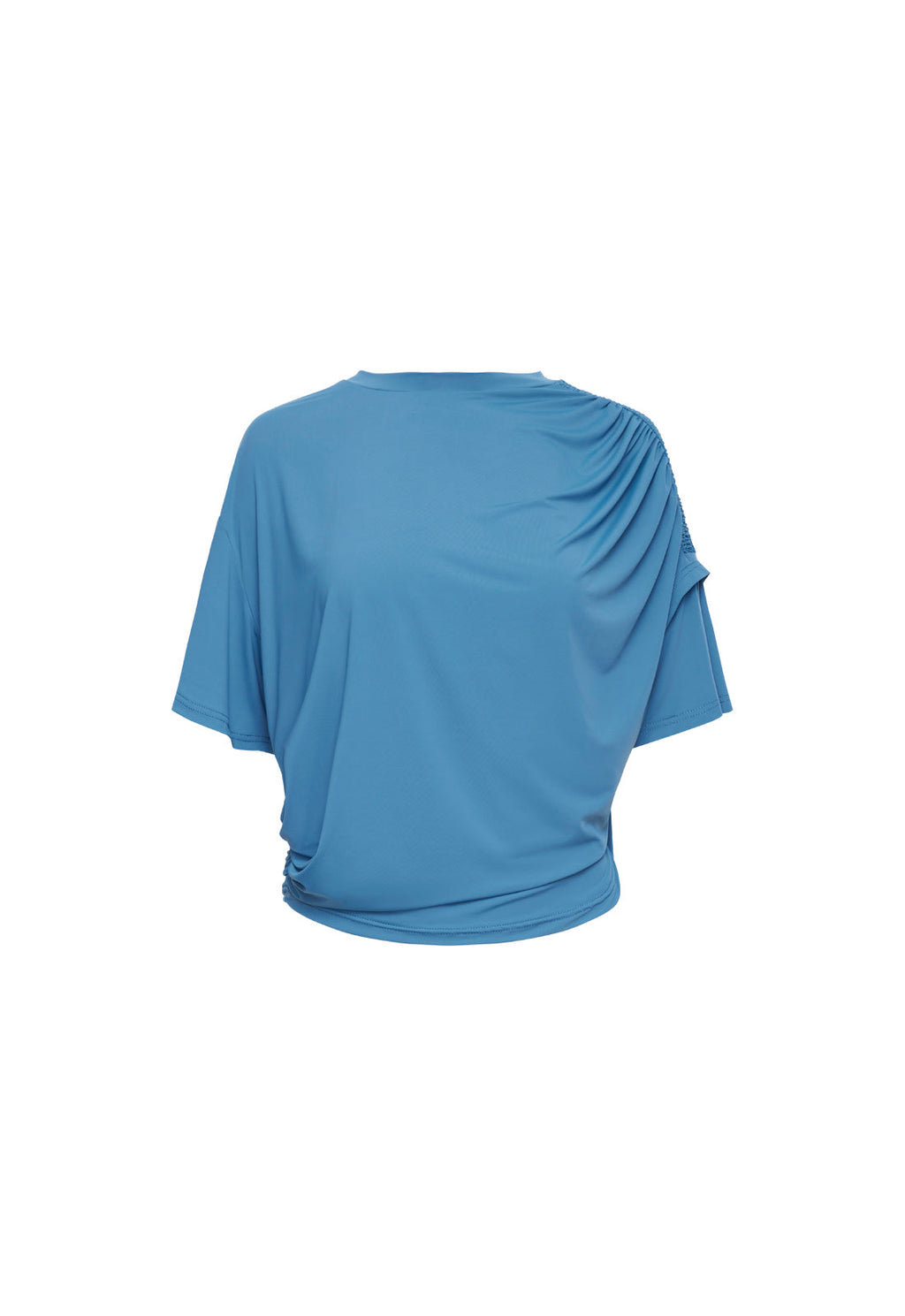 Gathered-Contour Short Sleeve