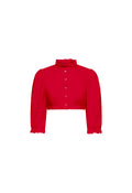 Luna Mock-Neck Cotton Top
