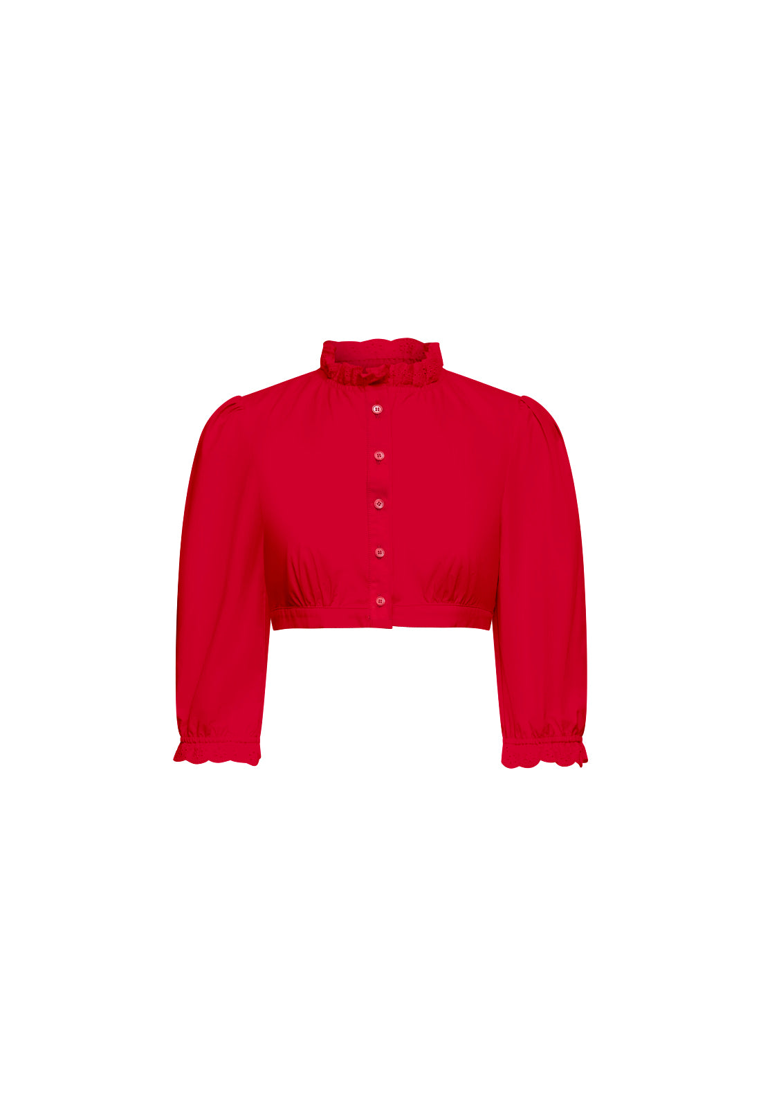 Luna Mock-Neck Cotton Top