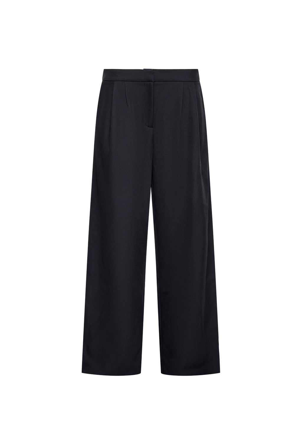 Front-Pleat Zip Office Pants