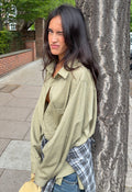 Button-Drape Front Top