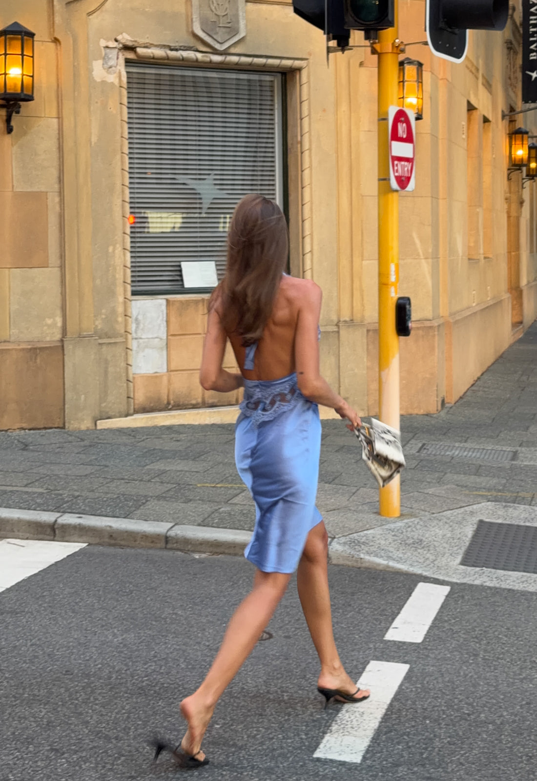 Lace-Contour Halter Midi
