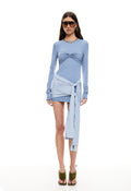 Cinched-Wrap Midnight Mini