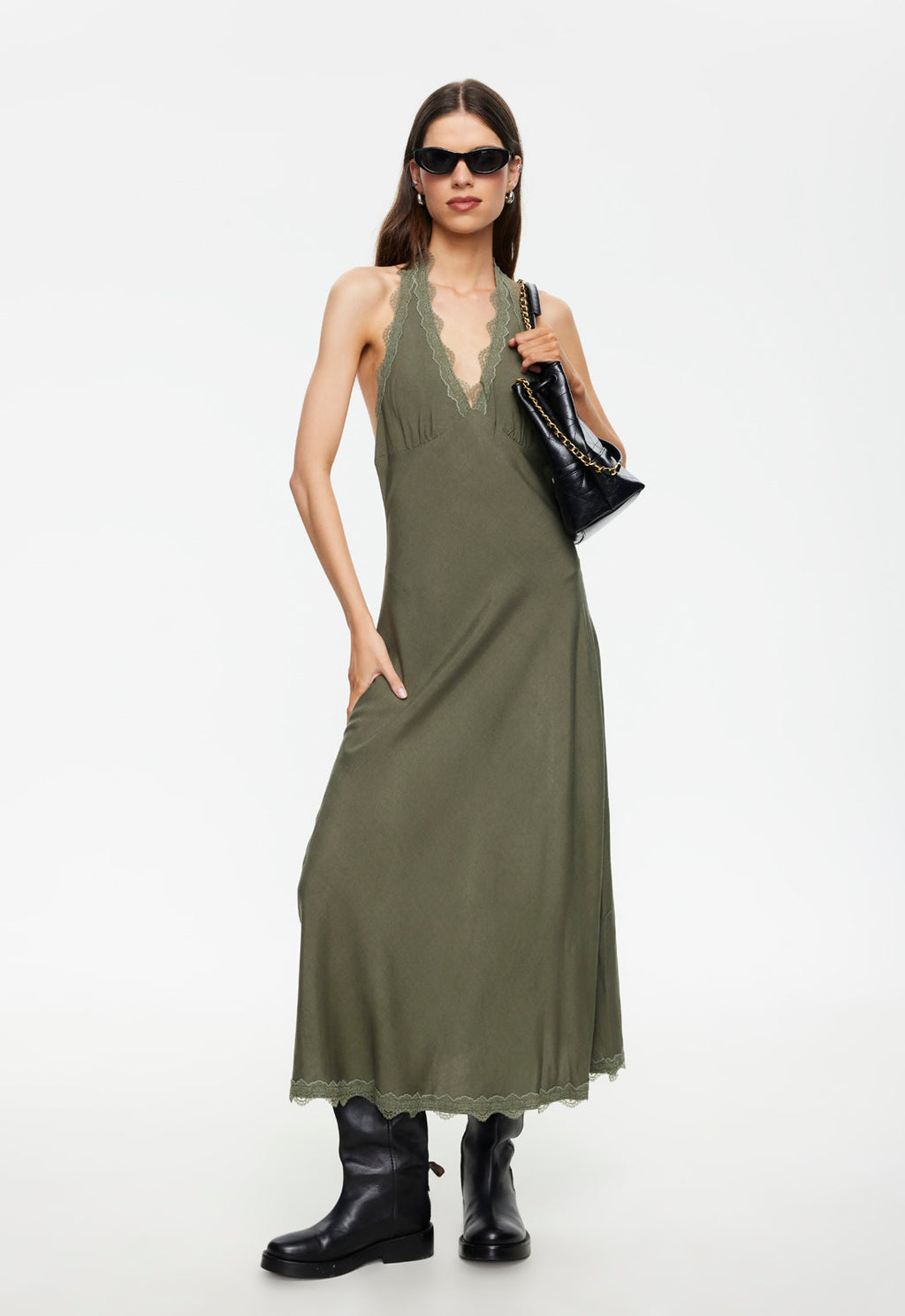 Satin Halter Whisper Midi