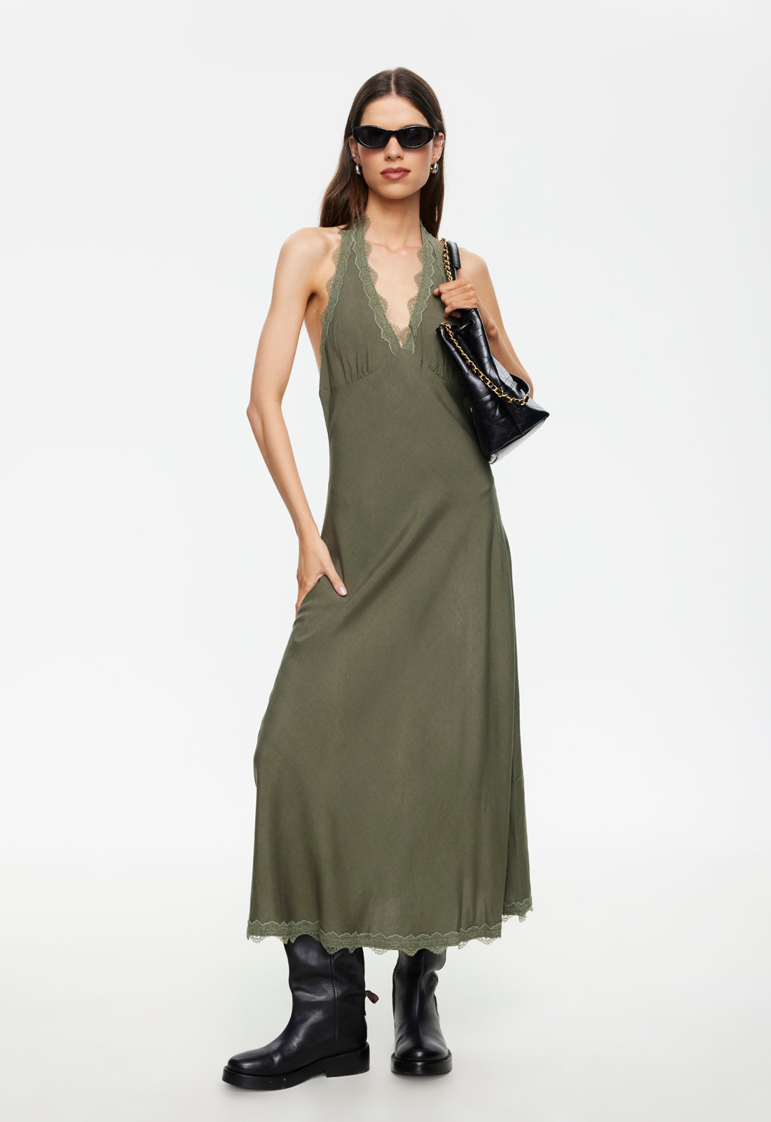 Satin Halter Whisper Midi