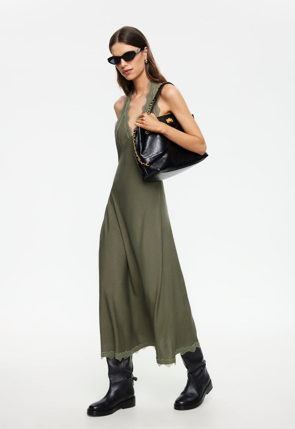 Satin Halter Whisper Midi