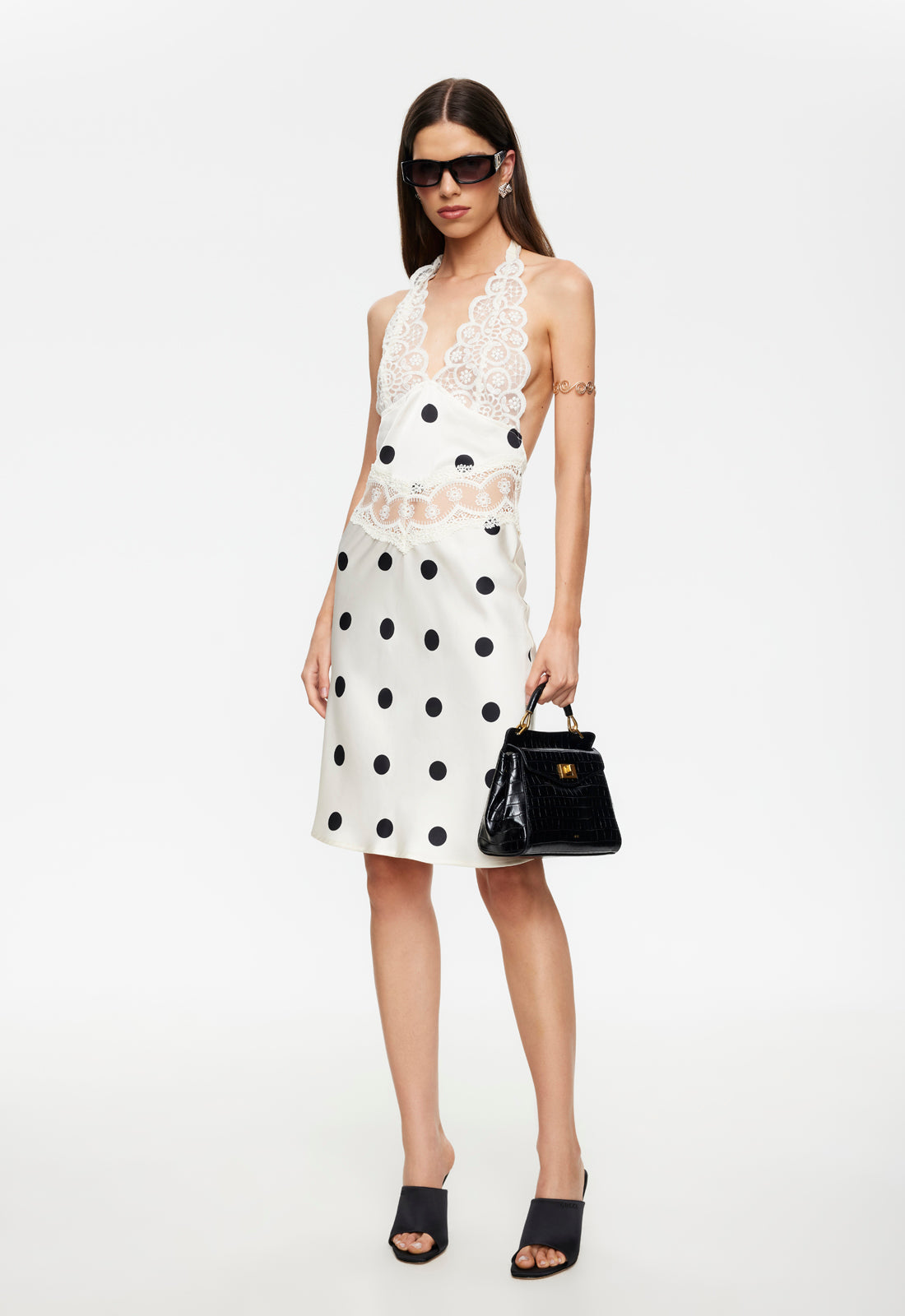 Sheer Sculpted Midi Dress