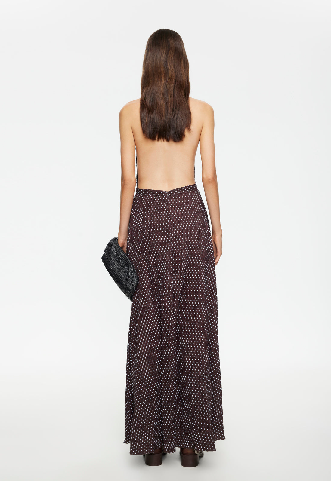 Plunge-Back Maxi Dress