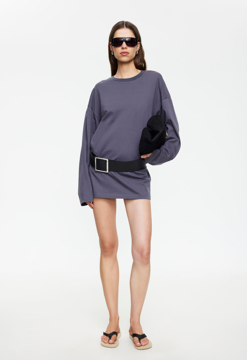 Crew-Neck Boxy Cotton Mini