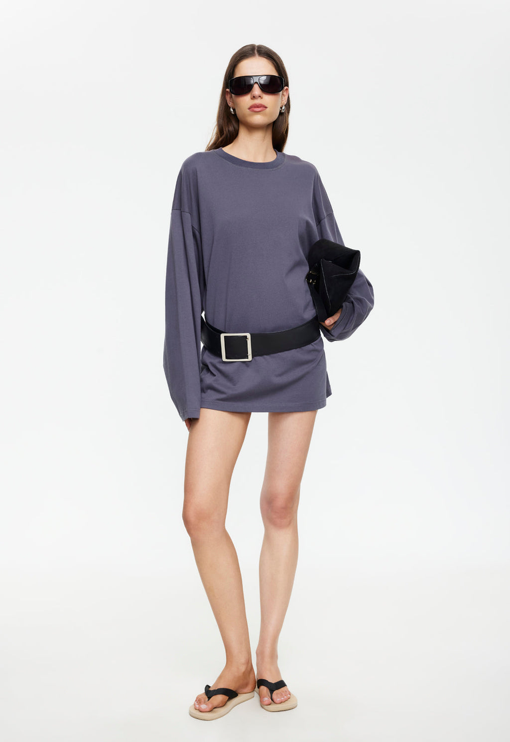 Crew-Neck Boxy Cotton Mini