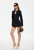 Long-Sleeve Hourglass Mini Dress