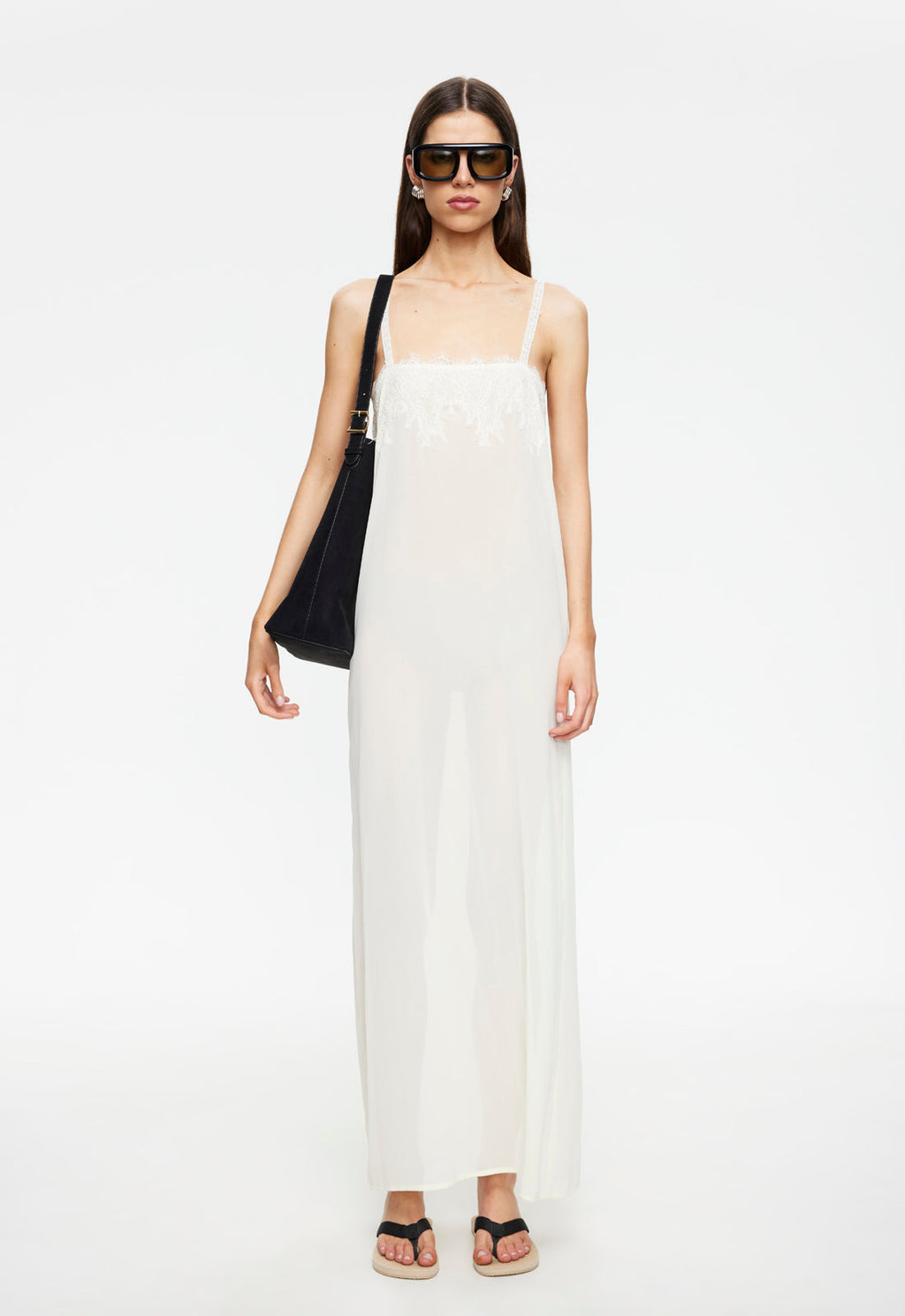 Sheer Lace Maxi Dress