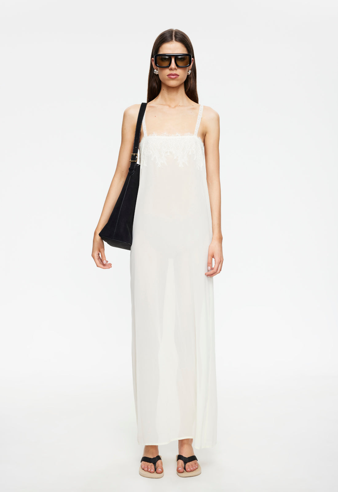 Sheer Lace Maxi Dress