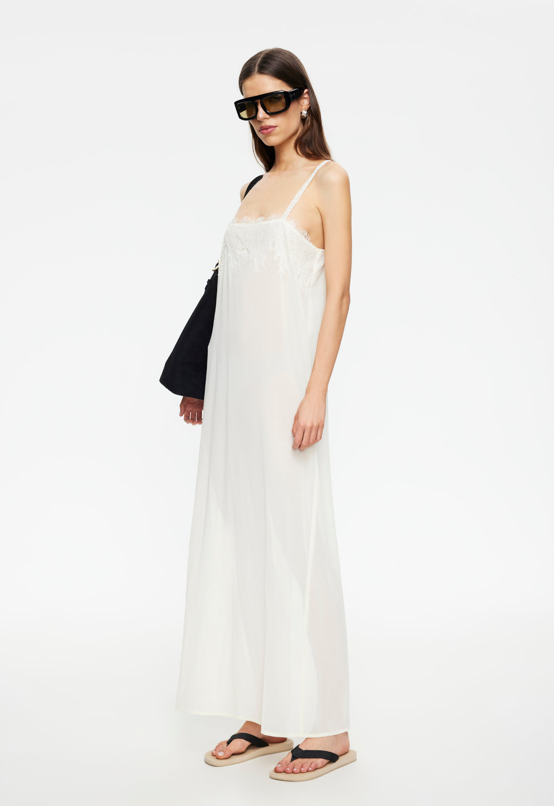 Sheer Lace Maxi Dress