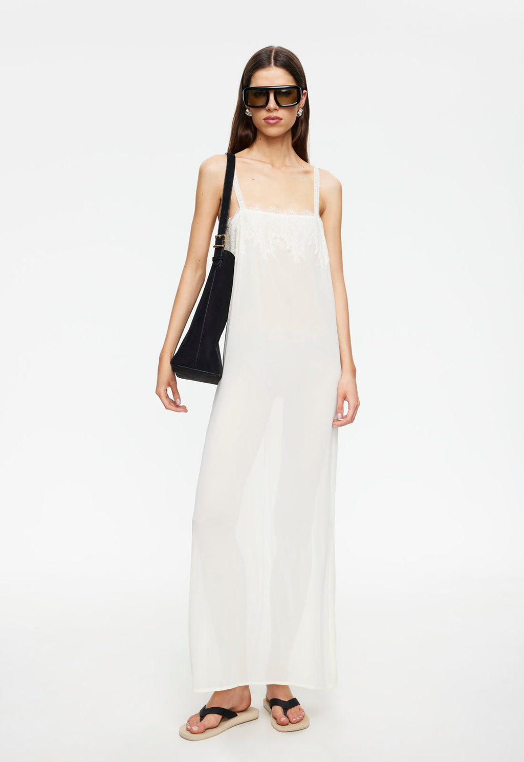 Sheer Lace Maxi Dress