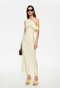 Bias-Cut Ruched Maxi