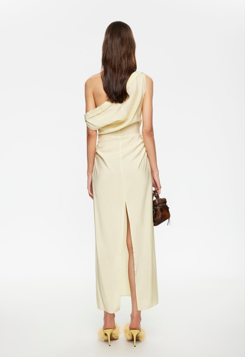 Bias-Cut Ruched Maxi