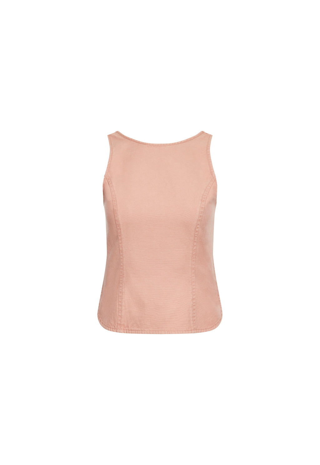 Contoured Open-Back Cotton Top