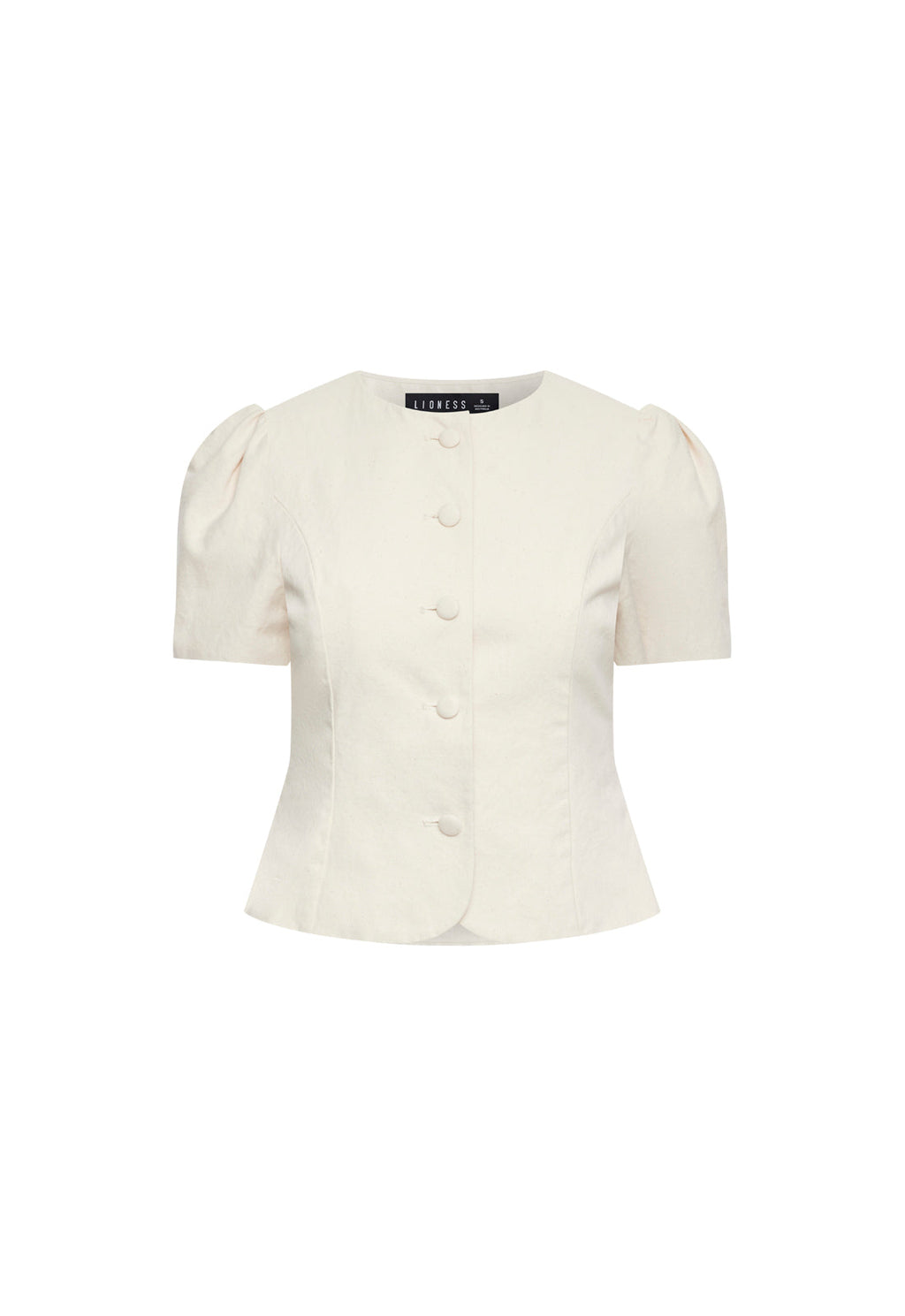 Cotton Puff-Waist Blouse