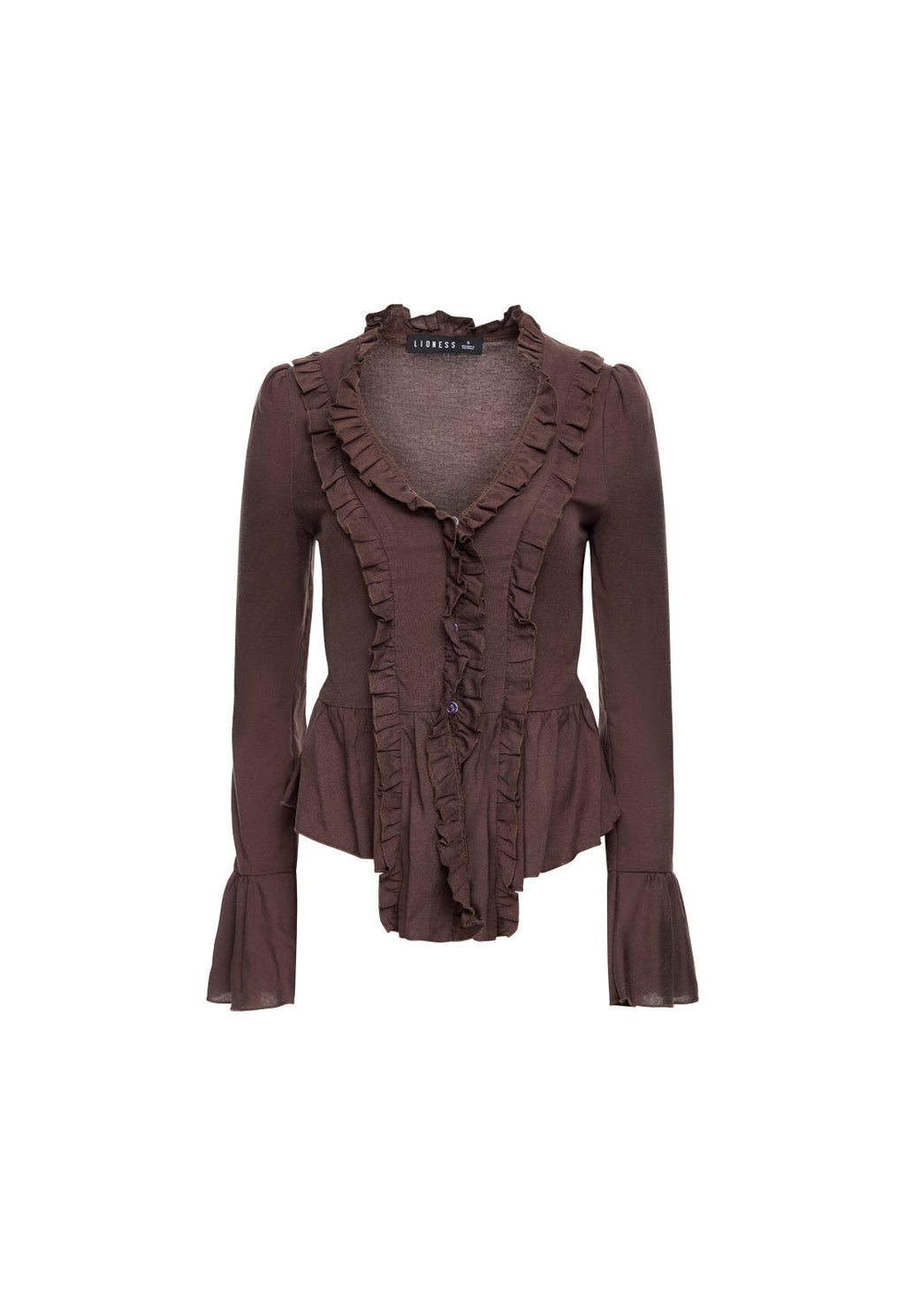 Bell Sleeve Ruffle Blouse