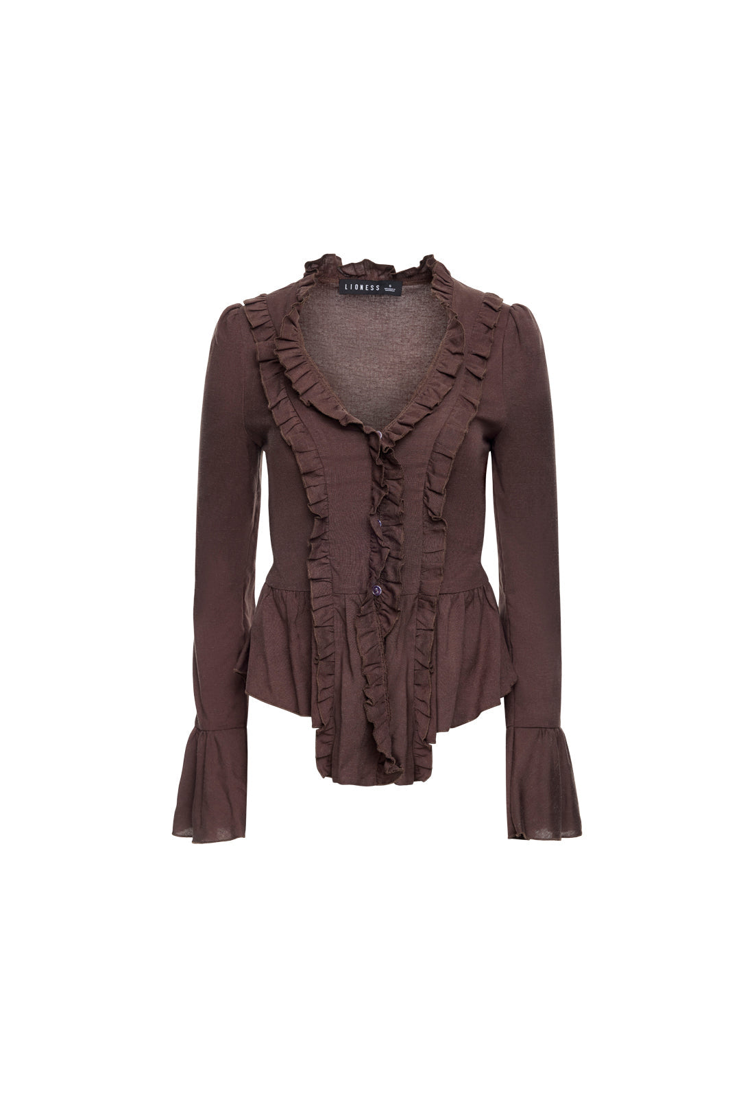 Bell Sleeve Ruffle Blouse