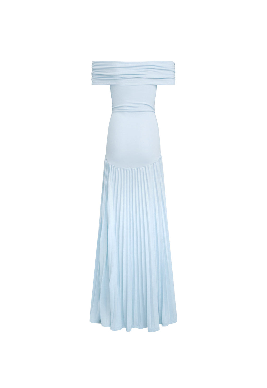Sliding-Shoulder Wave Hem Dress
