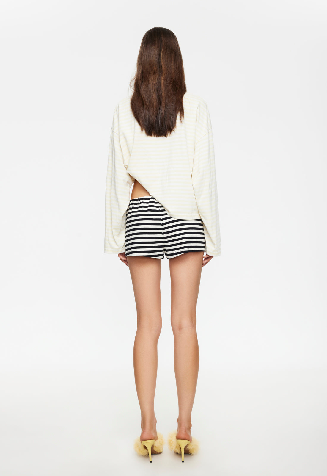 Low-Rise Cotton Tie Shorts