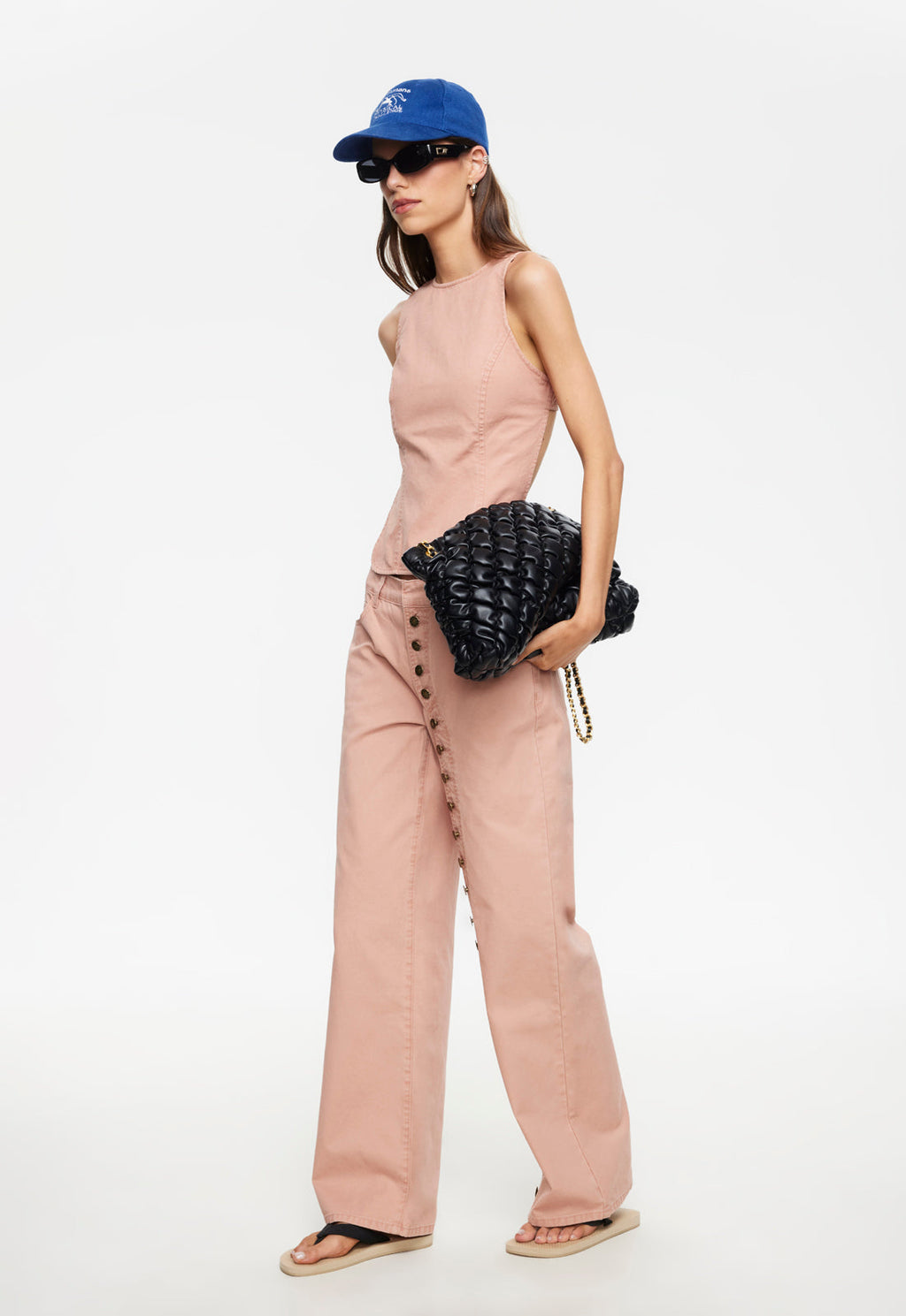 Contoured Open-Back Cotton Top