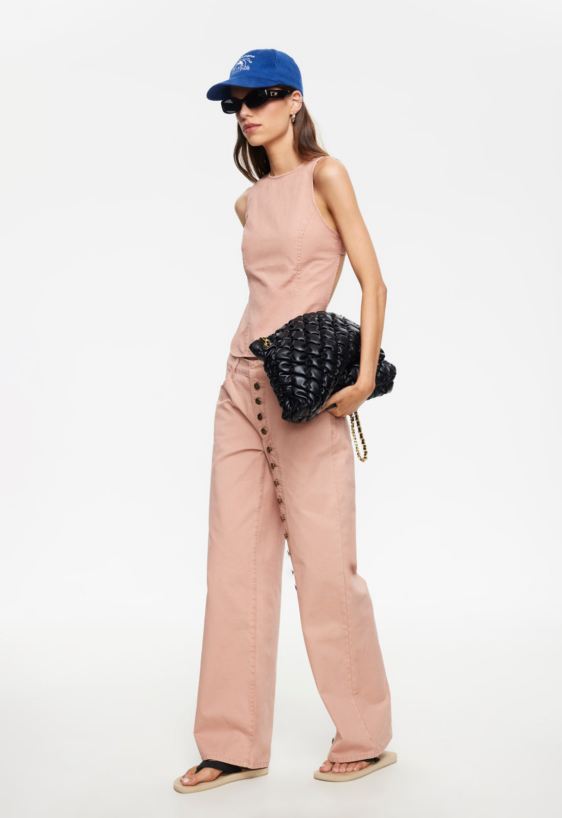 Contoured Open-Back Cotton Top