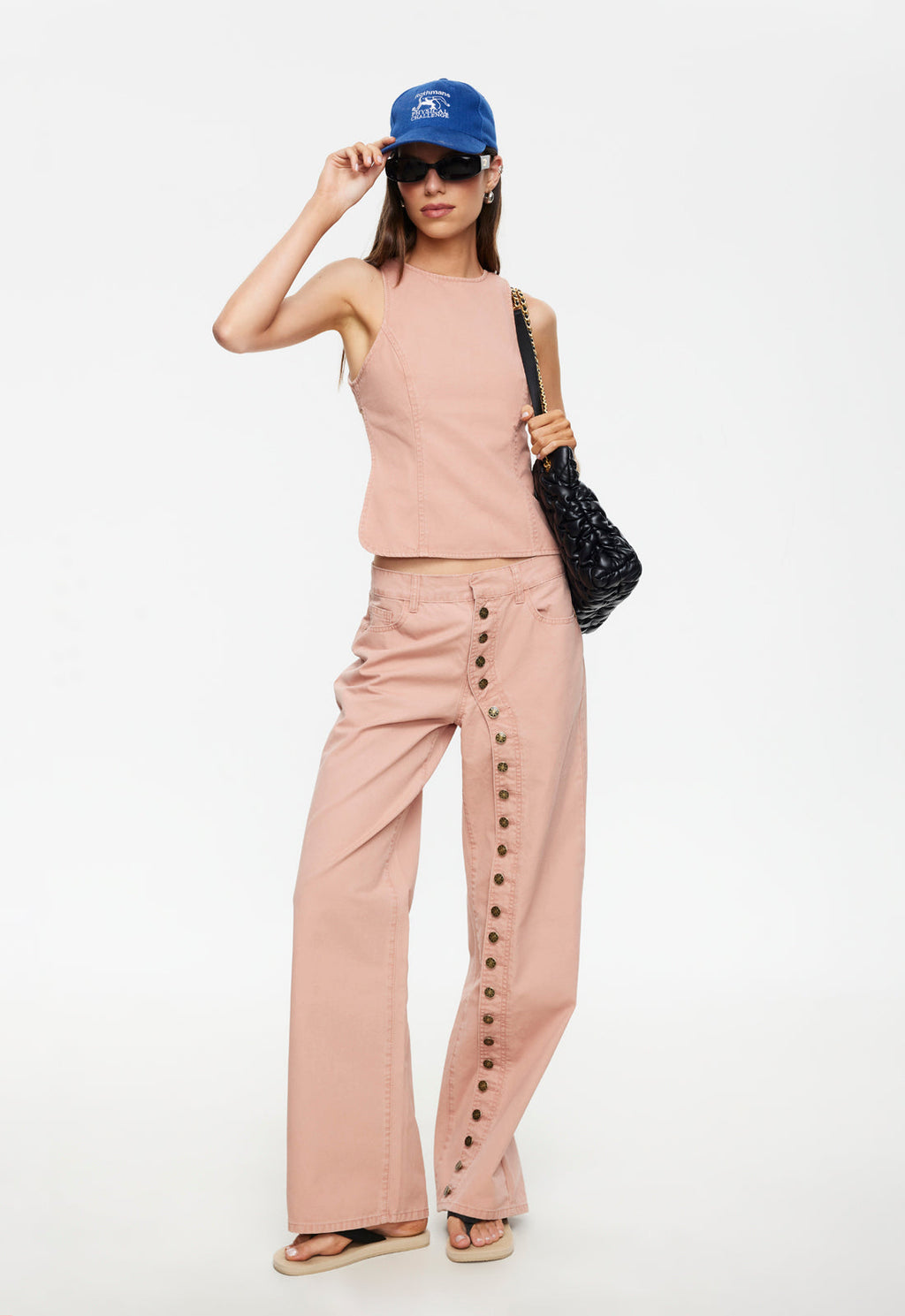 Contoured Open-Back Cotton Top