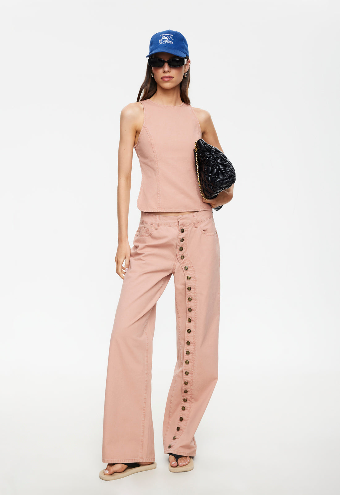 Contoured Open-Back Cotton Top