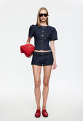 Low-Rise Buckle Shorts