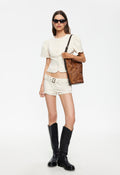 Cotton Puff-Waist Blouse