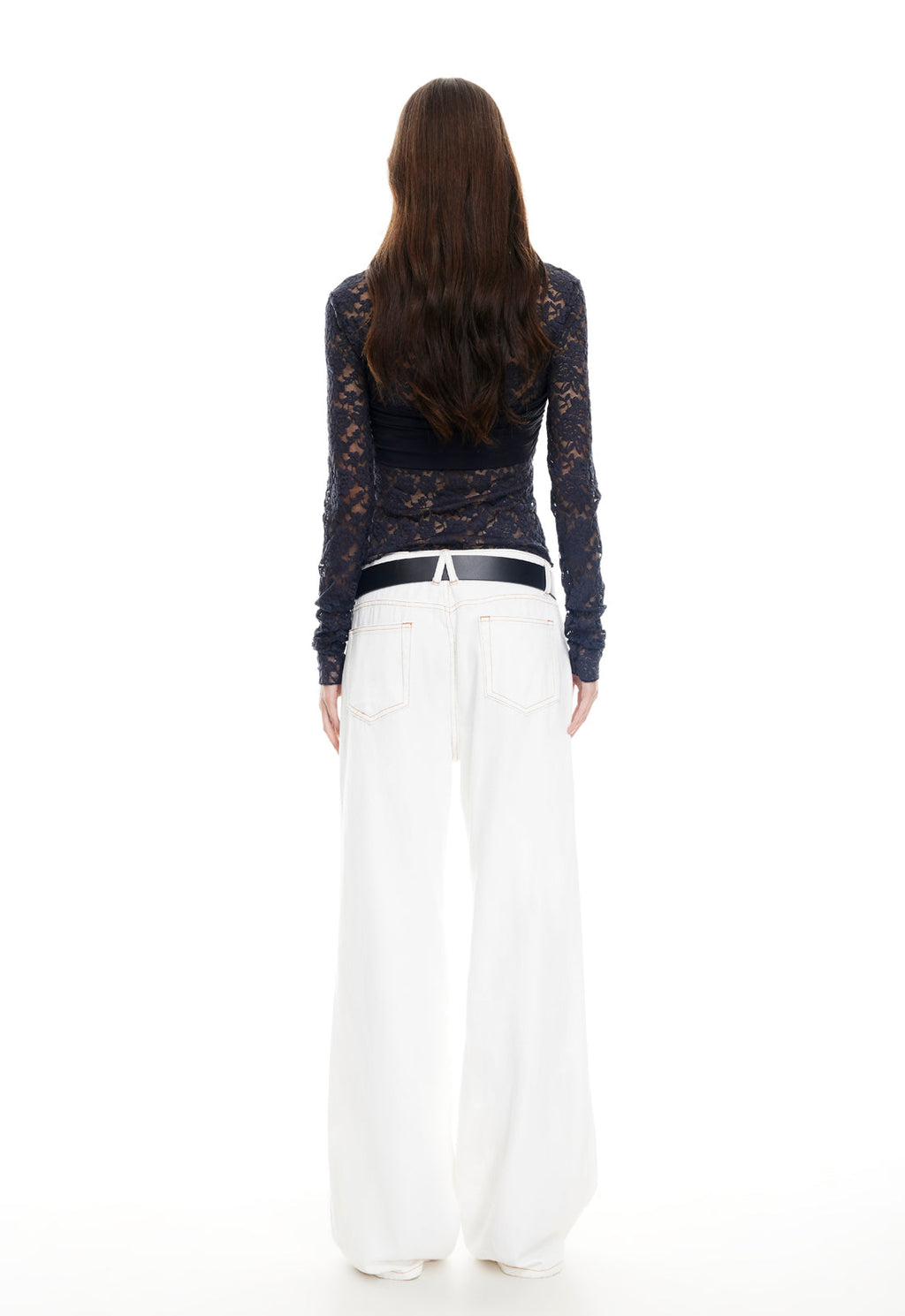 Belt Loop Straight Denim