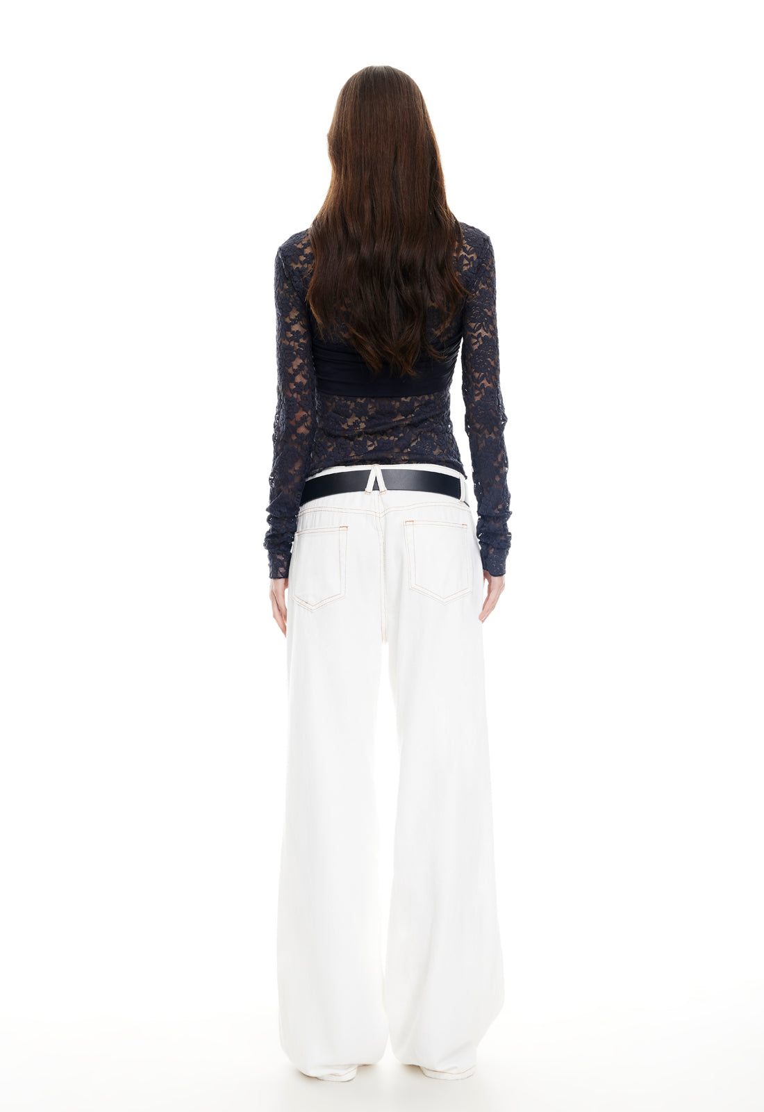 Belt Loop Straight Denim