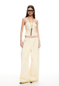 Low-Rise Pure Cotton Straight Pants