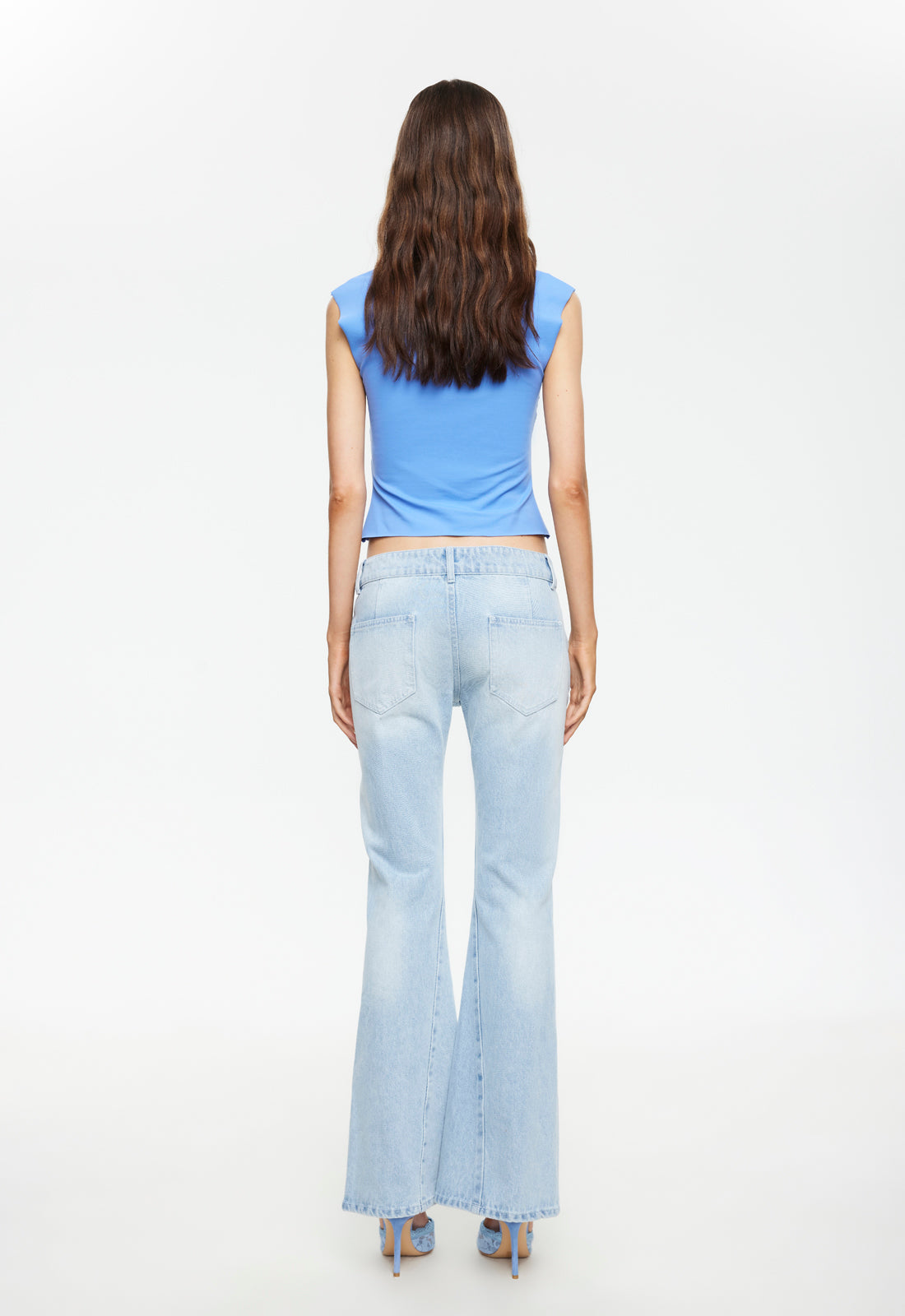 Split-Neck Sleeveless Top