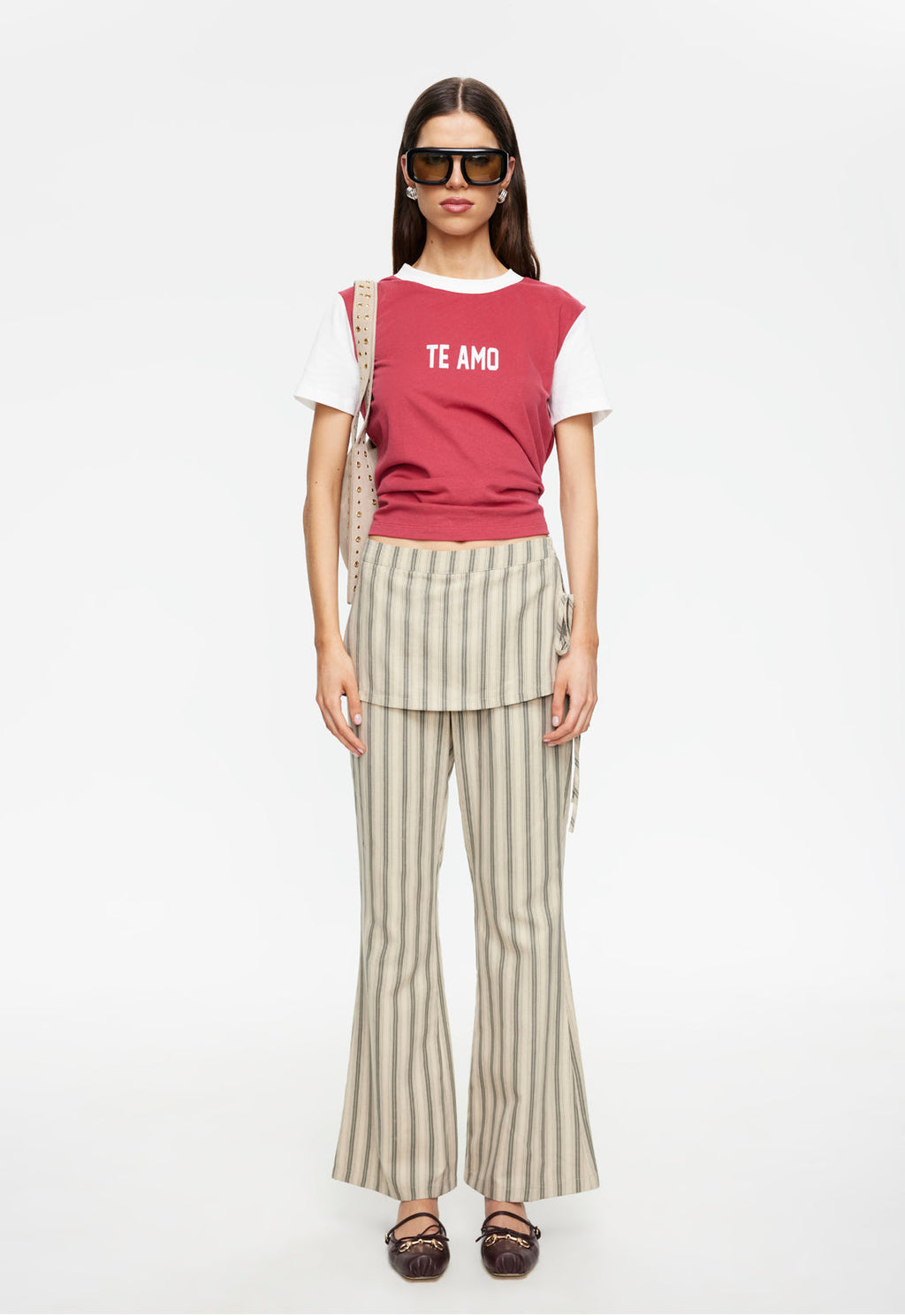 Foldover Skirt Flare Pants