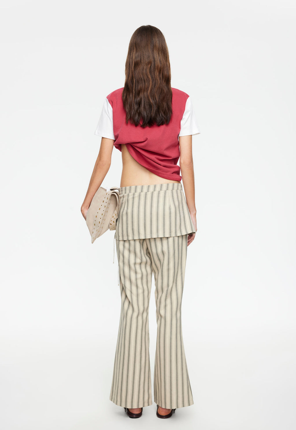 Foldover Skirt Flare Pants