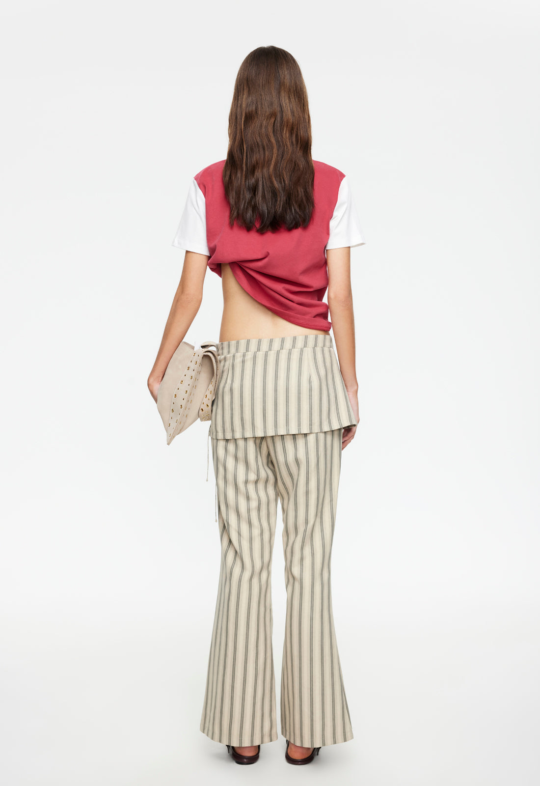 Foldover Skirt Flare Pants