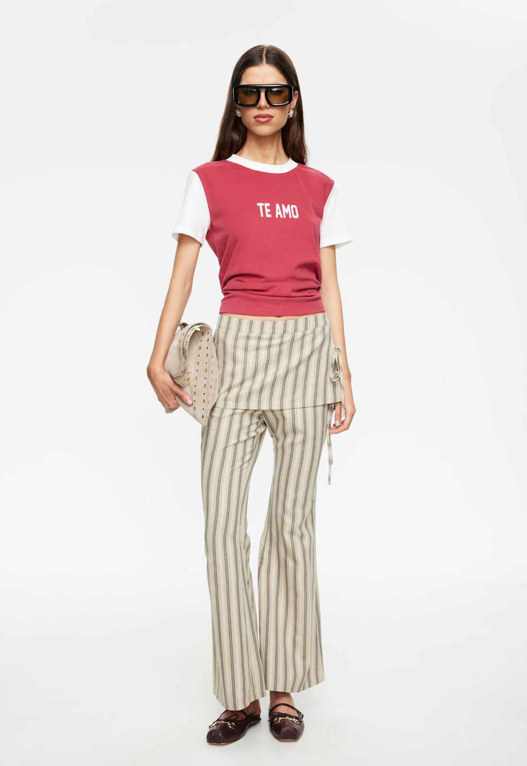 Foldover Skirt Flare Pants