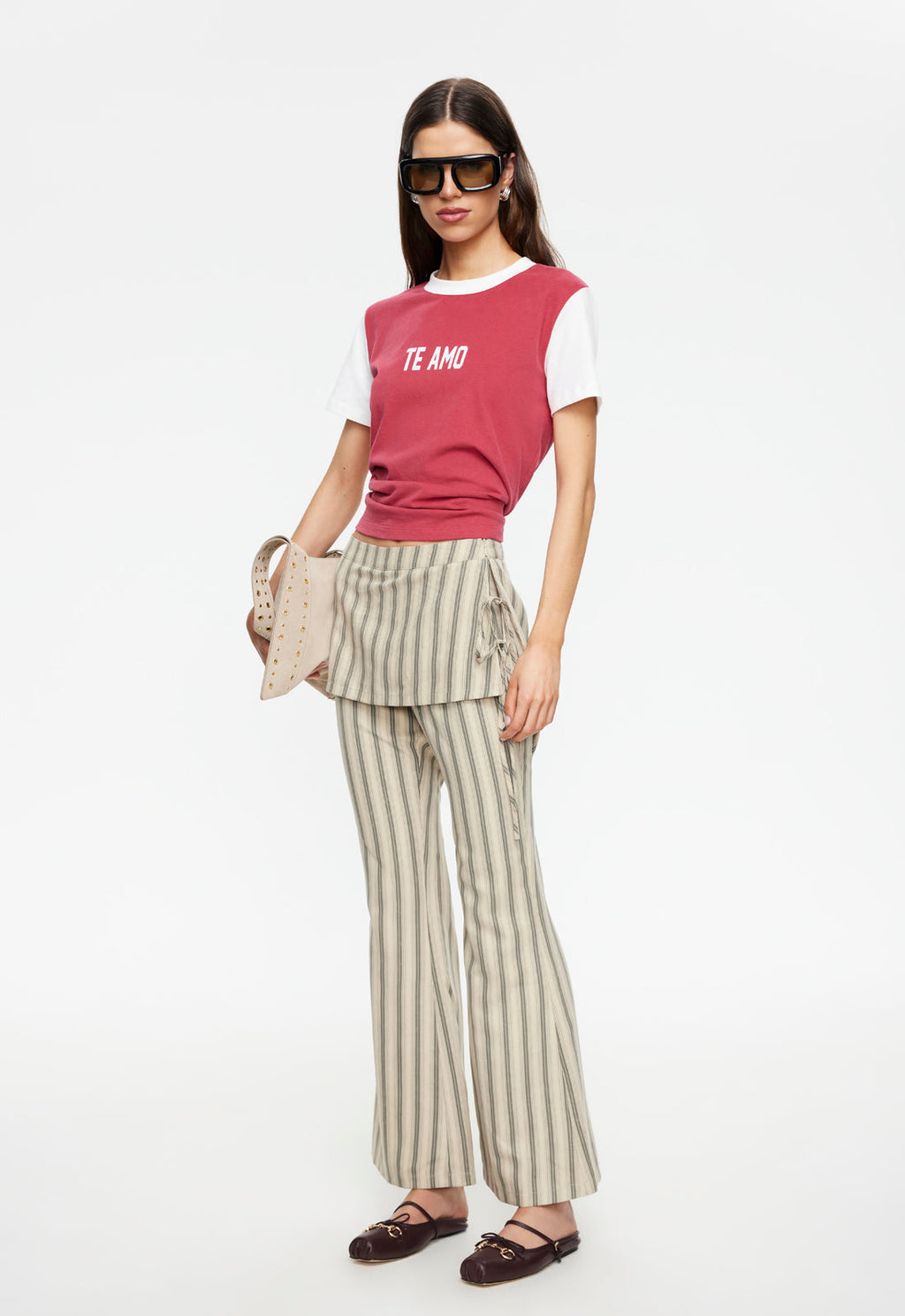 Foldover Skirt Flare Pants