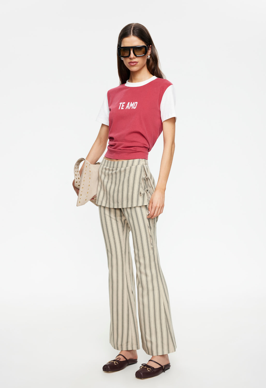 Foldover Skirt Flare Pants