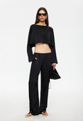 Bell-Sleeve Cropped Top