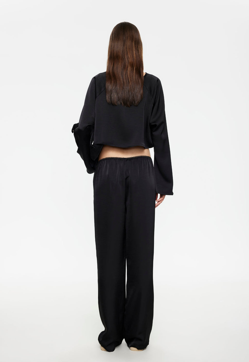 Bell-Sleeve Cropped Top