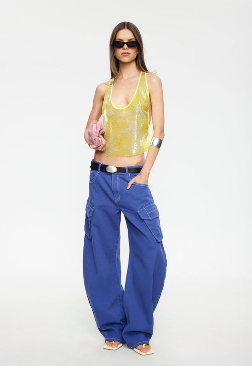 Baggy-Silhouette Denim Trousers