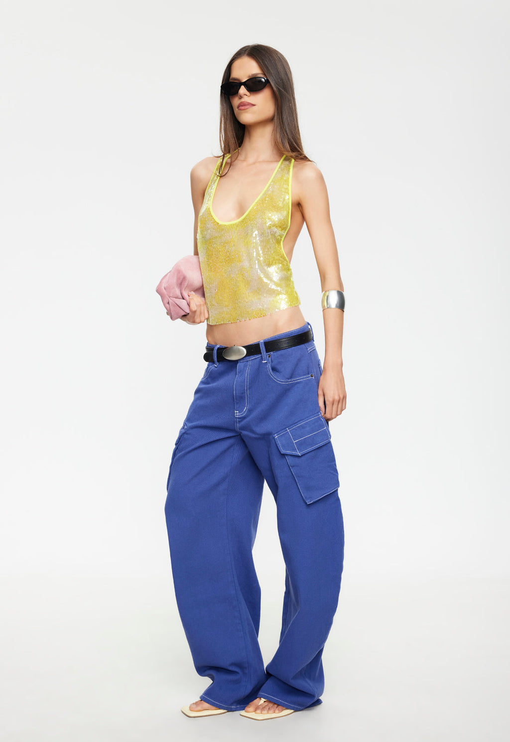 Baggy-Silhouette Denim Trousers