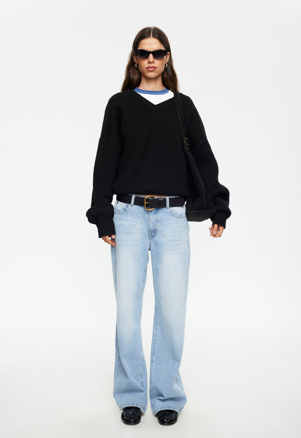 Draped Long-Sleeve Knit