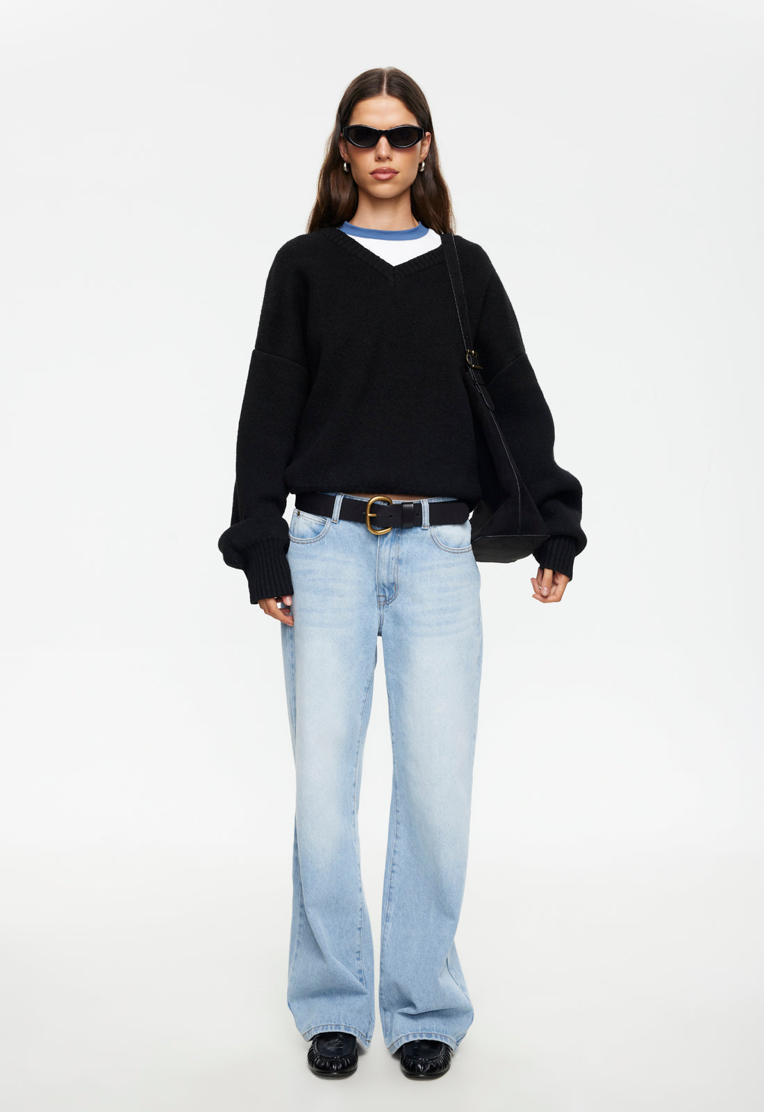 Draped Long-Sleeve Knit